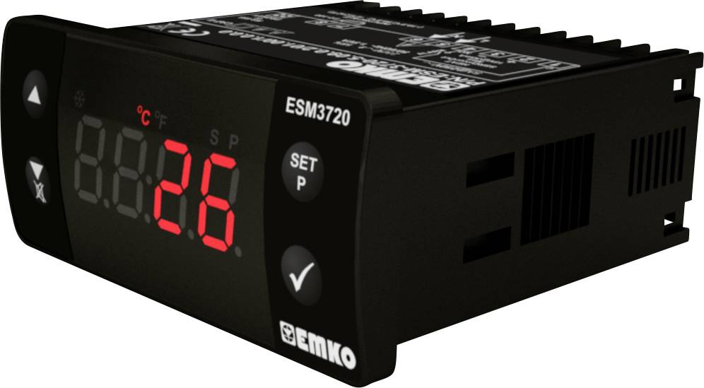 Emko ESM-3720.8.10.0.2/01.00/1.0.0.0 2-Punkt und PID Regler Temperaturregler K 0 bis 999°C SSR (L x B x H) 65 x 76 x 35mm