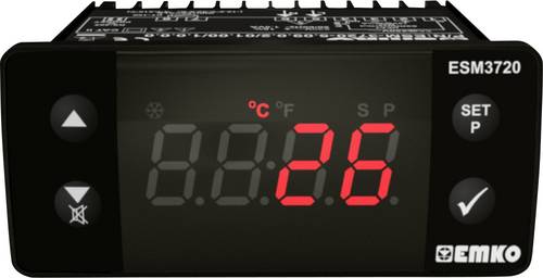 Emko ESM-3720.5.12.0.1/01.00/1.0.0.0 2-Punkt und PID Regler Temperaturregler PTC -50 bis 130 °C Relais 16 A (L x B x H)