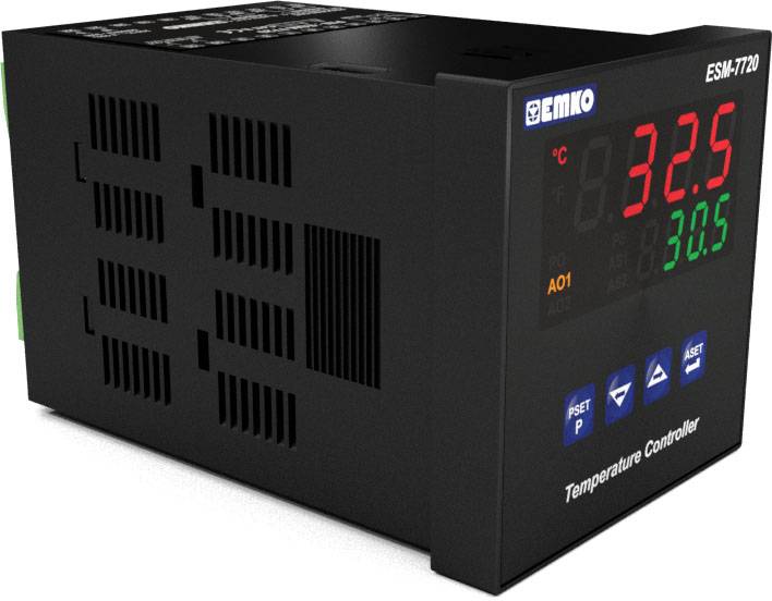 Emko ESM-7720.5.20.0.1/01.02/0.0.0.0 2-Punkt, P, PI, PD, PID Temperaturregler Pt100, J, K, R, S, T -200 bis 1700°C Relais 5