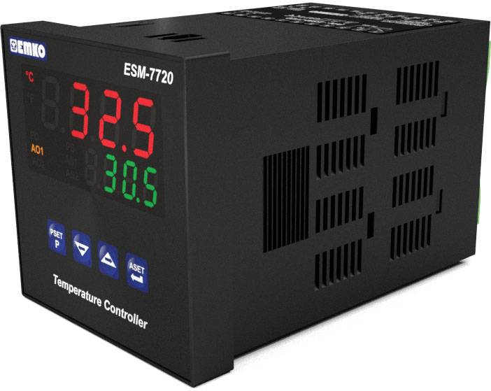 Emko ESM-7720.5.20.0.1/01.02/0.0.0.0 2-Punkt, P, PI, PD, PID Temperaturregler Pt100, J, K, R, S, T -200 bis 1700°C Relais 5