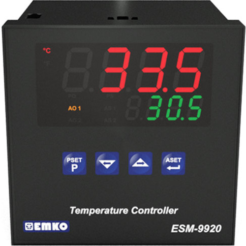 Emko ESM-9920.2.20.0.1/01.02/0.0.0.0 2-Punkt, P, PI, PD, PID Temperaturregler Pt100, J, K, R, S, T -200 bis 1700°C Relais 5