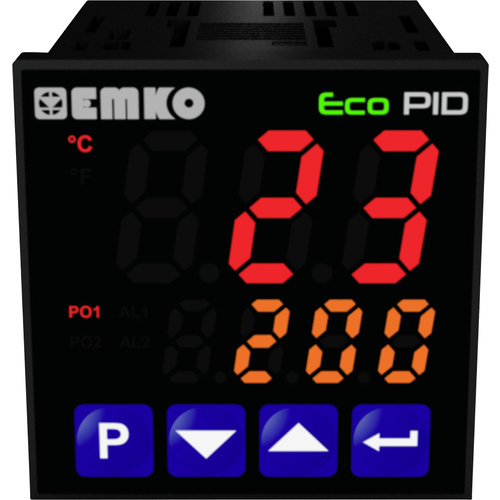Emko ecoPID.4.6.1R.S.485 Temperaturregler Pt100, J, K, R, S, T, L -199 bis +999°C Relais 5 A, SSR (L x B x H) 90 x 48 x 48mm