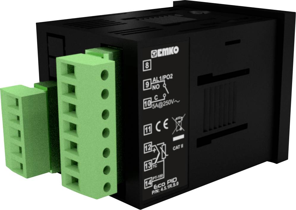 Emko ecoPID.4.6.1R.S.485 Temperaturregler Pt100, J, K, R, S, T, L -199 bis +999°C Relais 5 A, SSR (L x B x H) 90 x 48 x 48mm