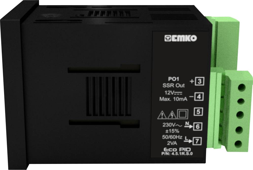 Emko ecoPID.4.6.2R.S.485 Temperaturregler Pt100, J, K, R, S, T, L -199 bis +999°C Relais 5 A, SSR (L x B x H) 90 x 48 x 48mm