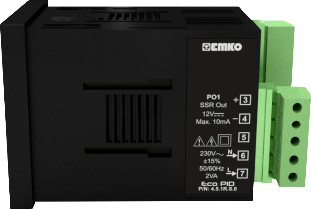 Emko ecoPID.4.5.1R.S.0 Temperaturregler Pt100, J, K, R, S, T, L -199 bis +999°C Relais 5 A, SSR (L x B x H) 90 x 48 x 48mm