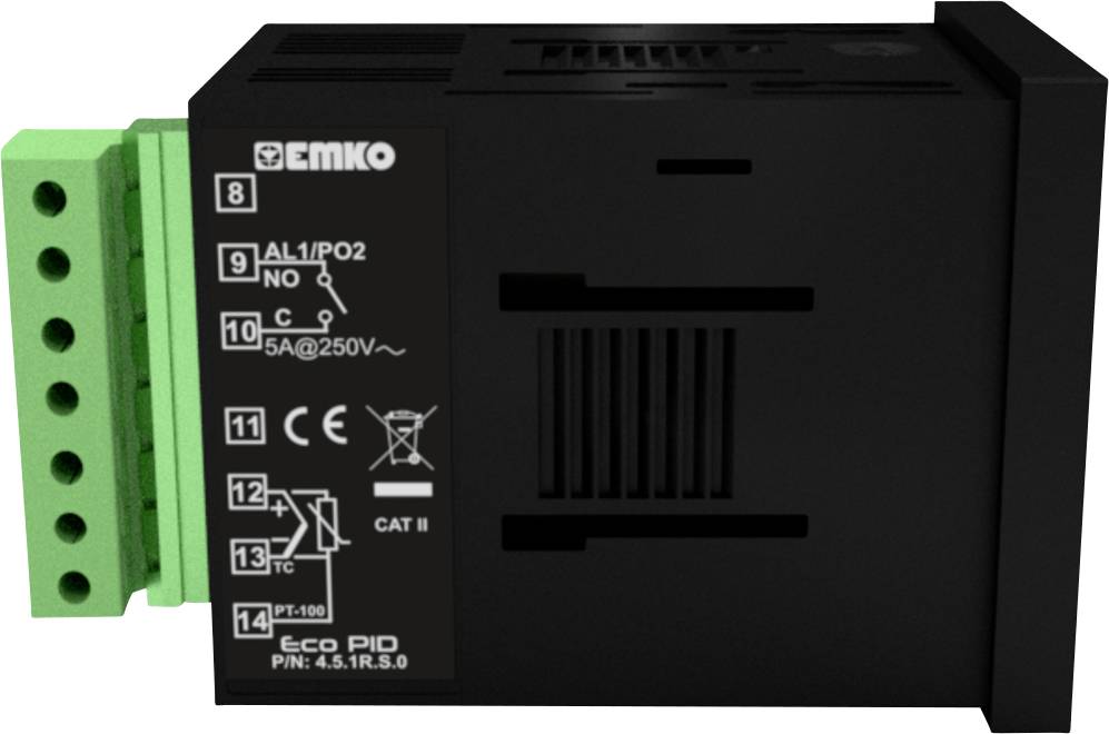 Emko ecoPID.4.5.1R.S.0 Temperaturregler Pt100, J, K, R, S, T, L -199 bis +999°C Relais 5 A, SSR (L x B x H) 90 x 48 x 48mm