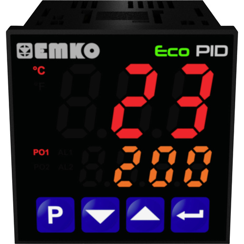 Emko ecoPID.4.6.1R.S.0 Temperaturregler Pt100, J, K, R, S, T, L -199 bis +999°C Relais 5 A, SSR (L x B x H) 90 x 48 x 48mm