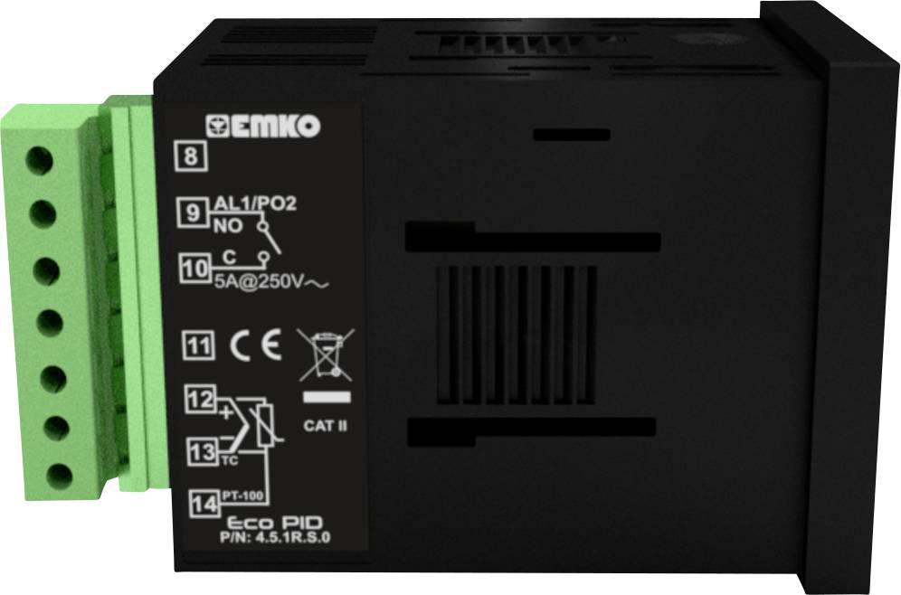 Emko ecoPID.4.6.1R.S.0 Temperaturregler Pt100, J, K, R, S, T, L -199 bis +999°C Relais 5 A, SSR (L x B x H) 90 x 48 x 48mm