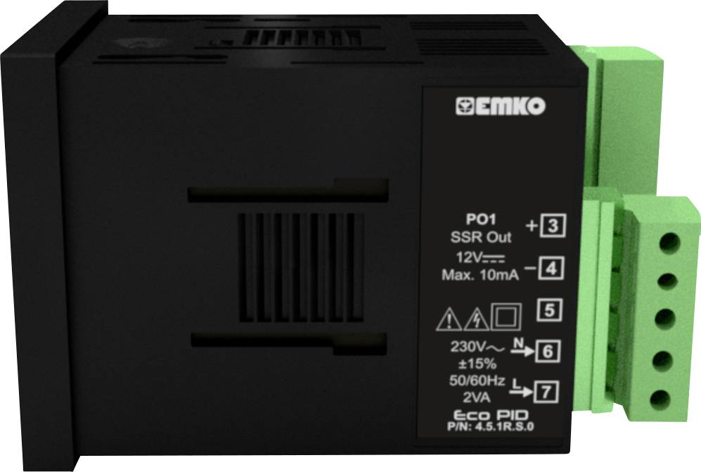 Emko ecoPID.4.6.1R.S.0 Temperaturregler Pt100, J, K, R, S, T, L -199 bis +999°C Relais 5 A, SSR (L x B x H) 90 x 48 x 48mm