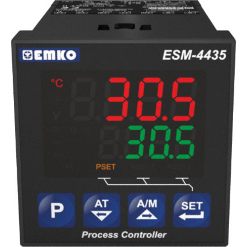 Emko ESM-4435.2.20.0.1/01.01/0.0.0.0 2-Punkt, P, PI, PD, PID Temperaturregler S, Pt100, T, J, K, R -200 bis 1700°C Relais 5A