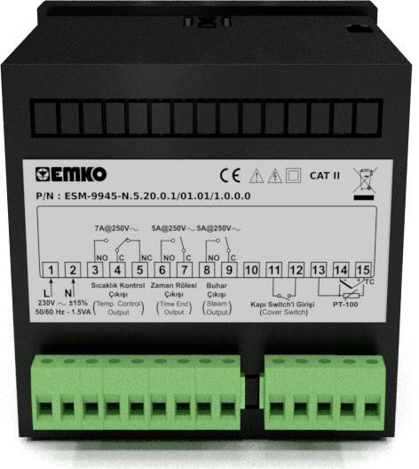 Emko ESM-9945-N.5.20.0.1/01.01/1.0.0.0 2-Punkt, P, PI, PD, PID Temperaturregler Pt100, J, K, R, S -200 bis 1700°C Relais 7