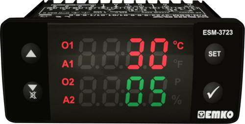 Emko ESM-3723.2.2.5.0.1/01.01/1.0.0.0 2-Punkt und PID Regler Temperaturregler PTC 0 bis 100 °C Rela