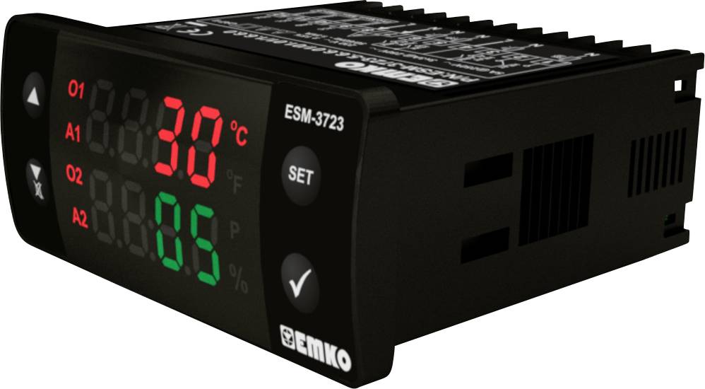 Emko ESM-3723.2.5.5.0.1/01.01/1.0.0.0 2-Punkt und PID Regler Temperaturregler Relais 5A (L x B x H) 65 x 76 x 35mm