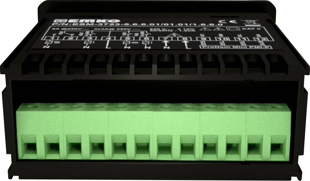 Emko ESM-3723.8.5.5.0.1/01.01/1.0.0.0 2-Punkt und PID Regler Temperaturregler Relais 5A (L x B x H) 65 x 76 x 35mm