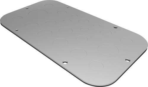 Rittal AX 2571.100 2571100 Flanschplatte (L x B) 149 mm x 256 mm Stahlblech Grau 1 St.