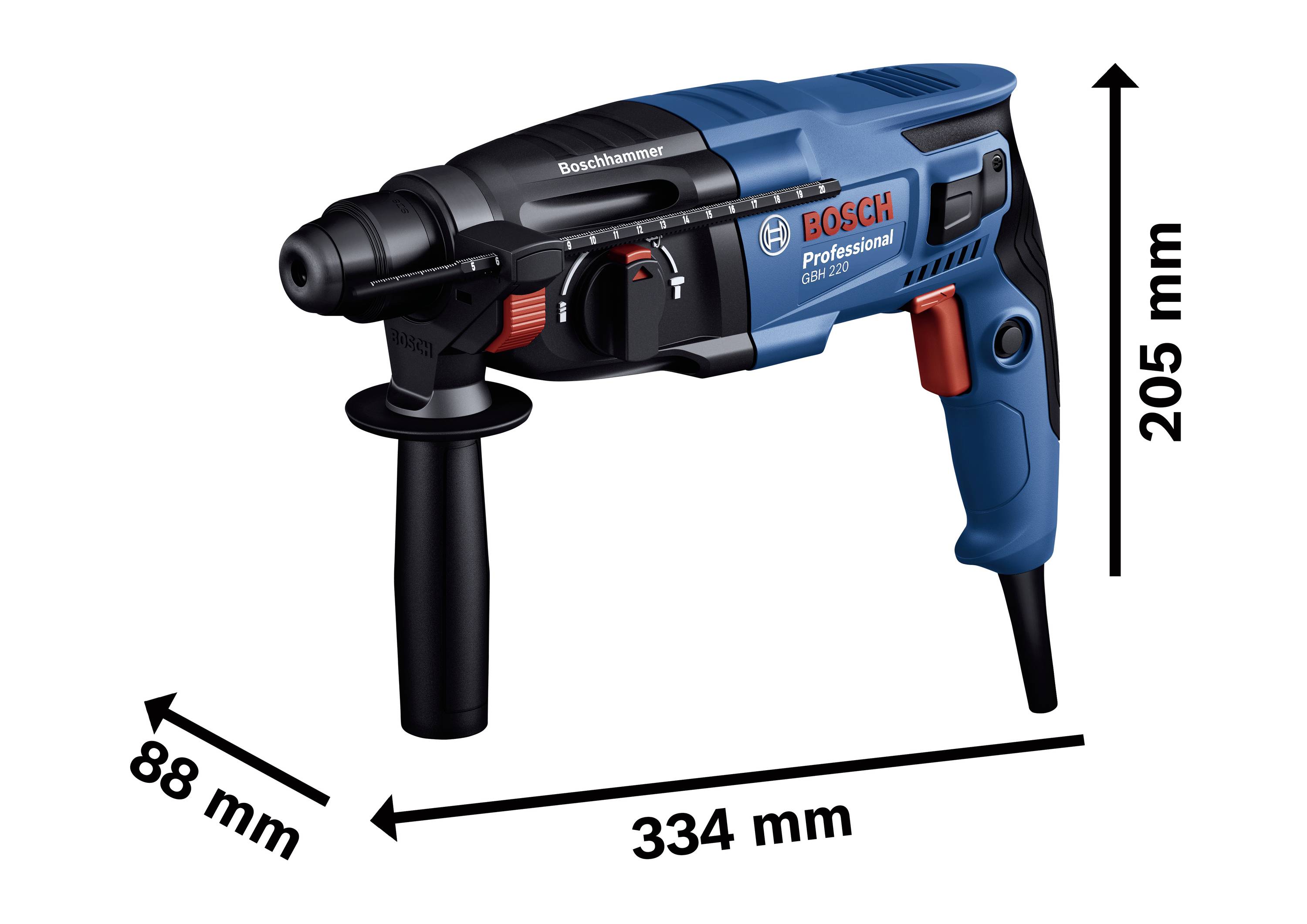 Bosch Professional GBH 2-21 SDS-Plus-Bohrhammer 230V 720W inkl. Koffer