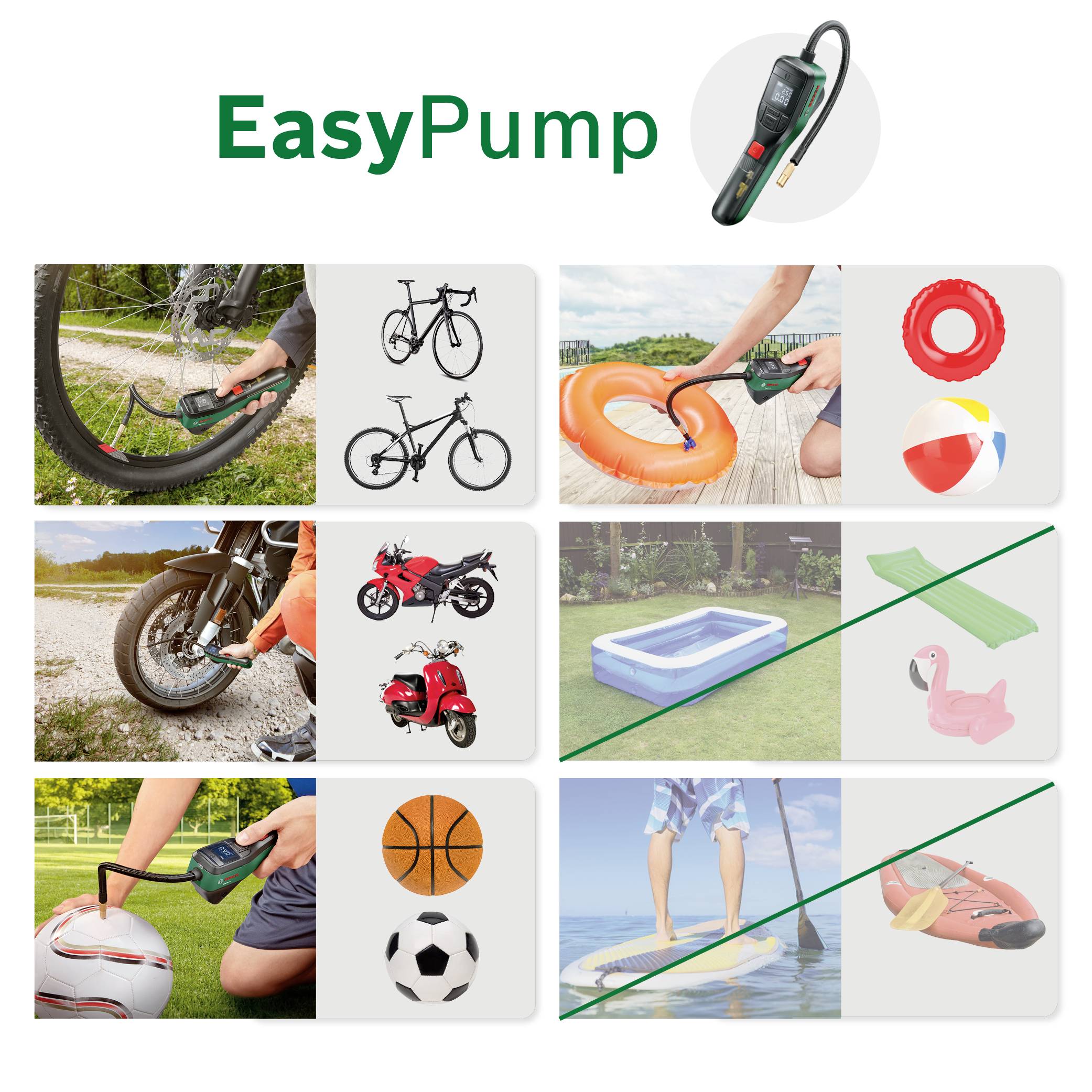 Bosch Home and Garden Druckluft-Pumpe EasyPump 10.3 bar