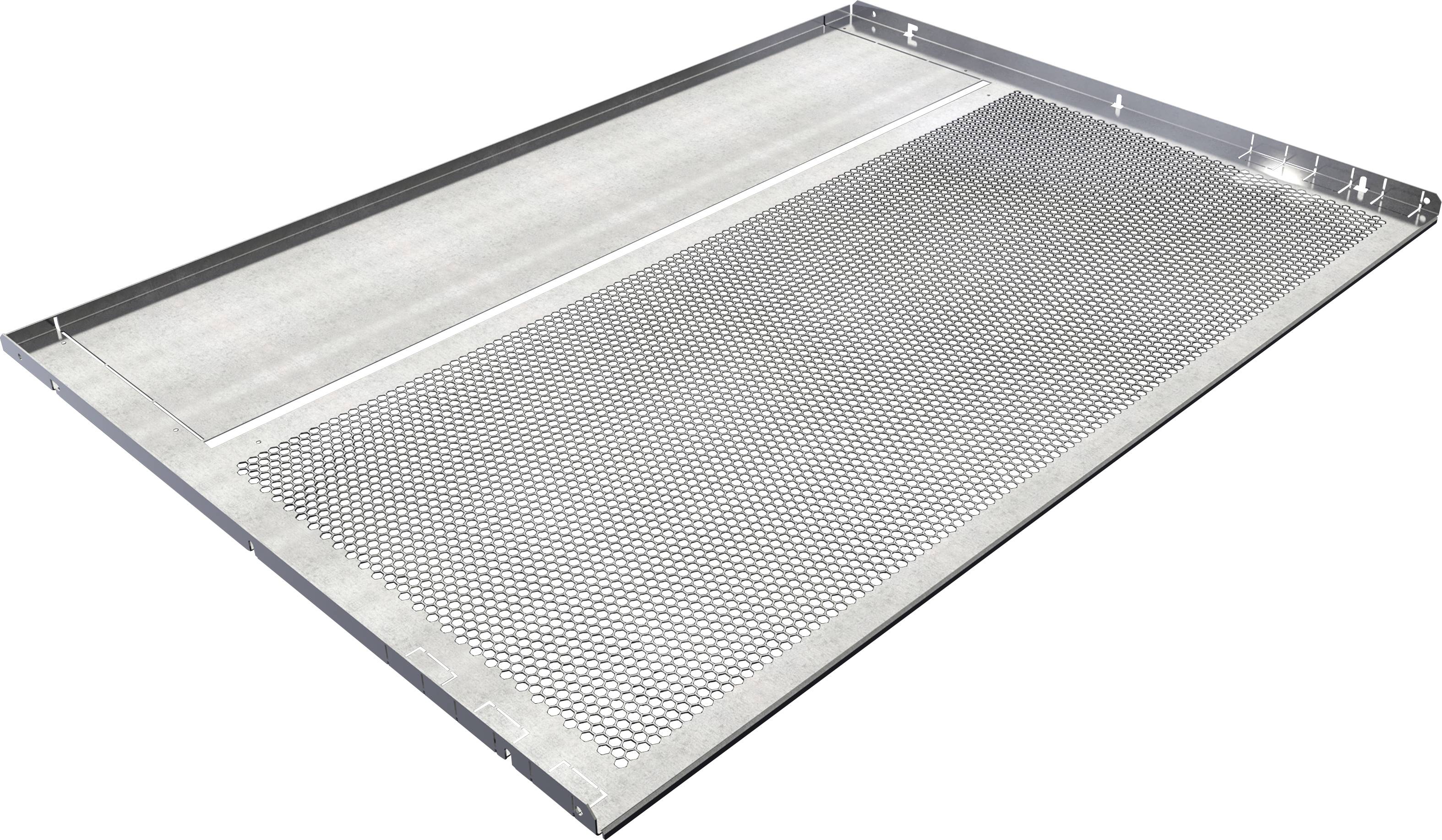 Metallsieb in rechteckiger Form mit einer dichten, gleichmäßigen Netzstruktur, verwendet für Filter- oder Trennprozesse.