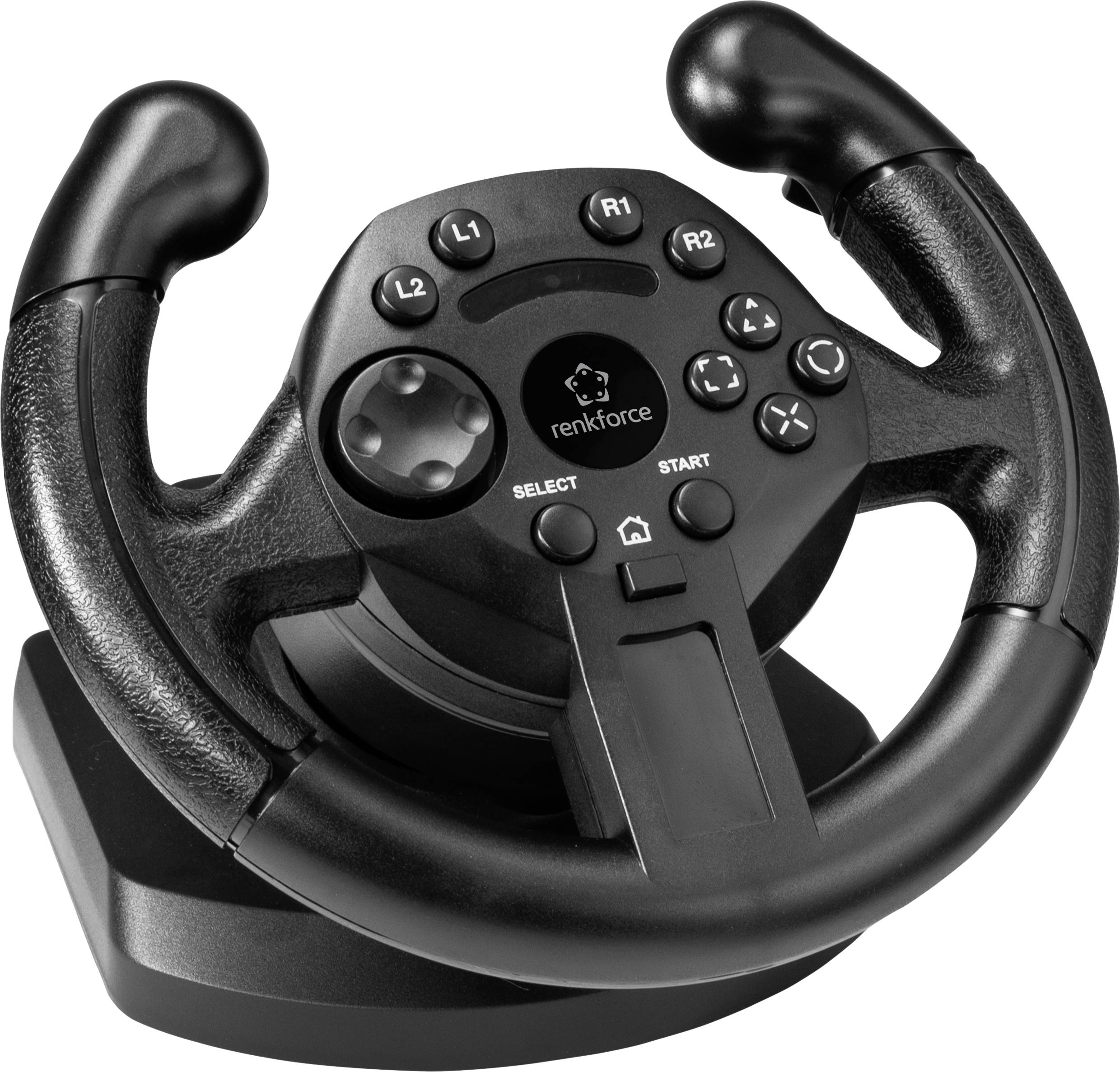 Renkforce RF-GW-200 Lenkrad USB PC, PlayStation 3 Schwarz inkl. Pedale