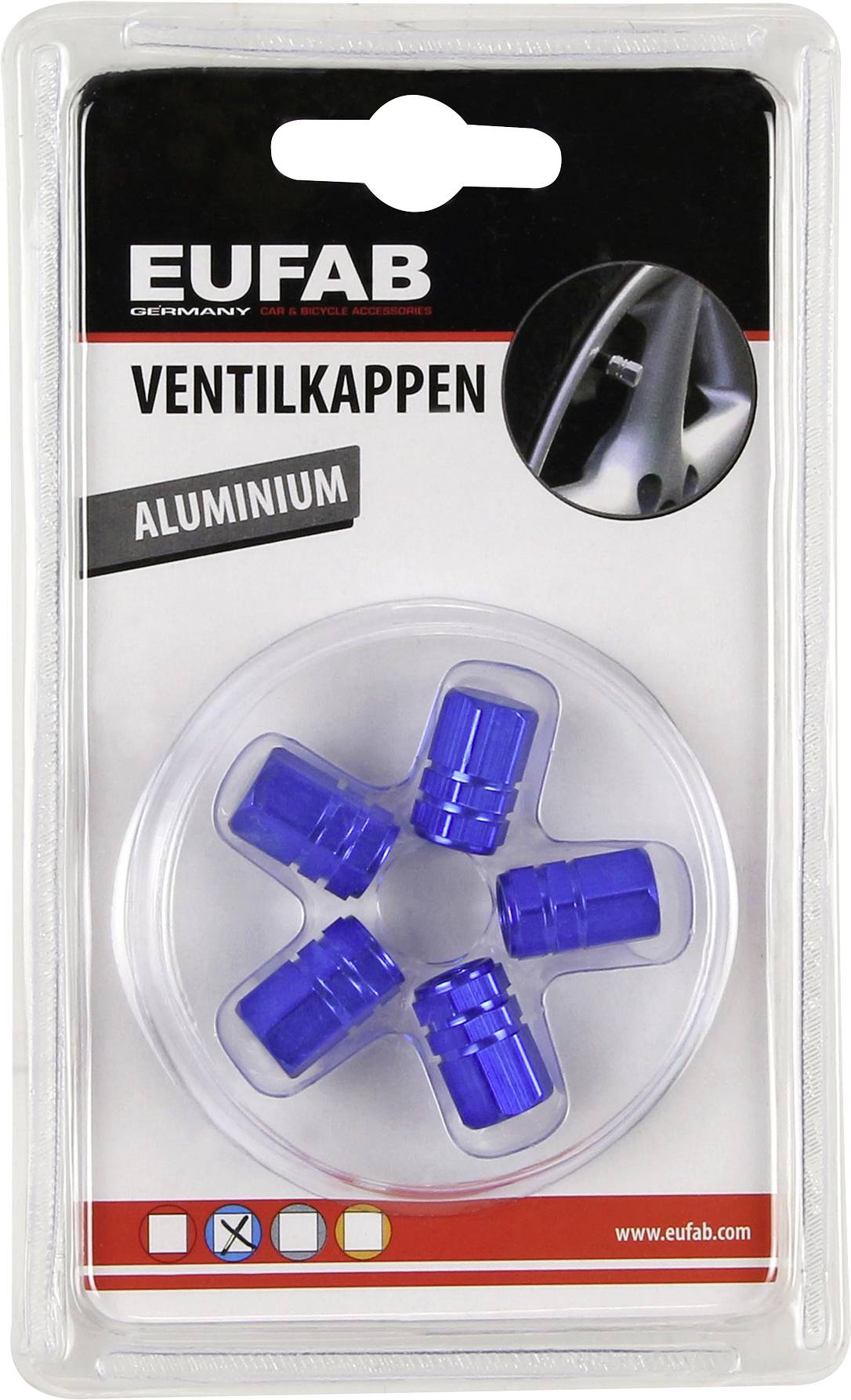 Eufab Ventilkappe 5er Set Blau