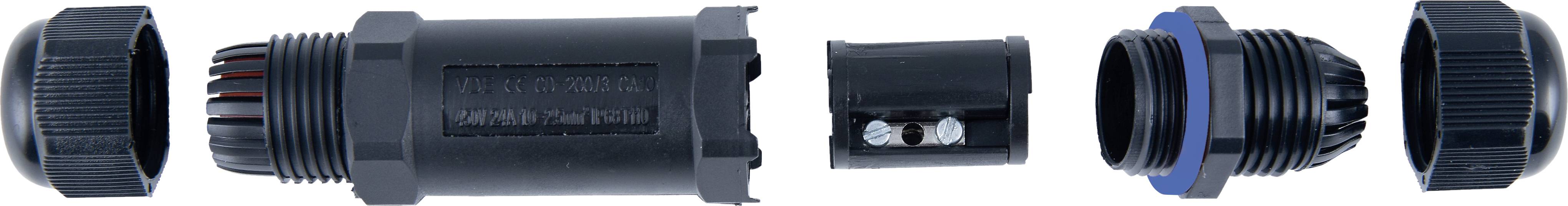 Heitronic 45611 Kabelverbinder mit Schraubklemmen (L x B) 130mm x 32mm 1St.