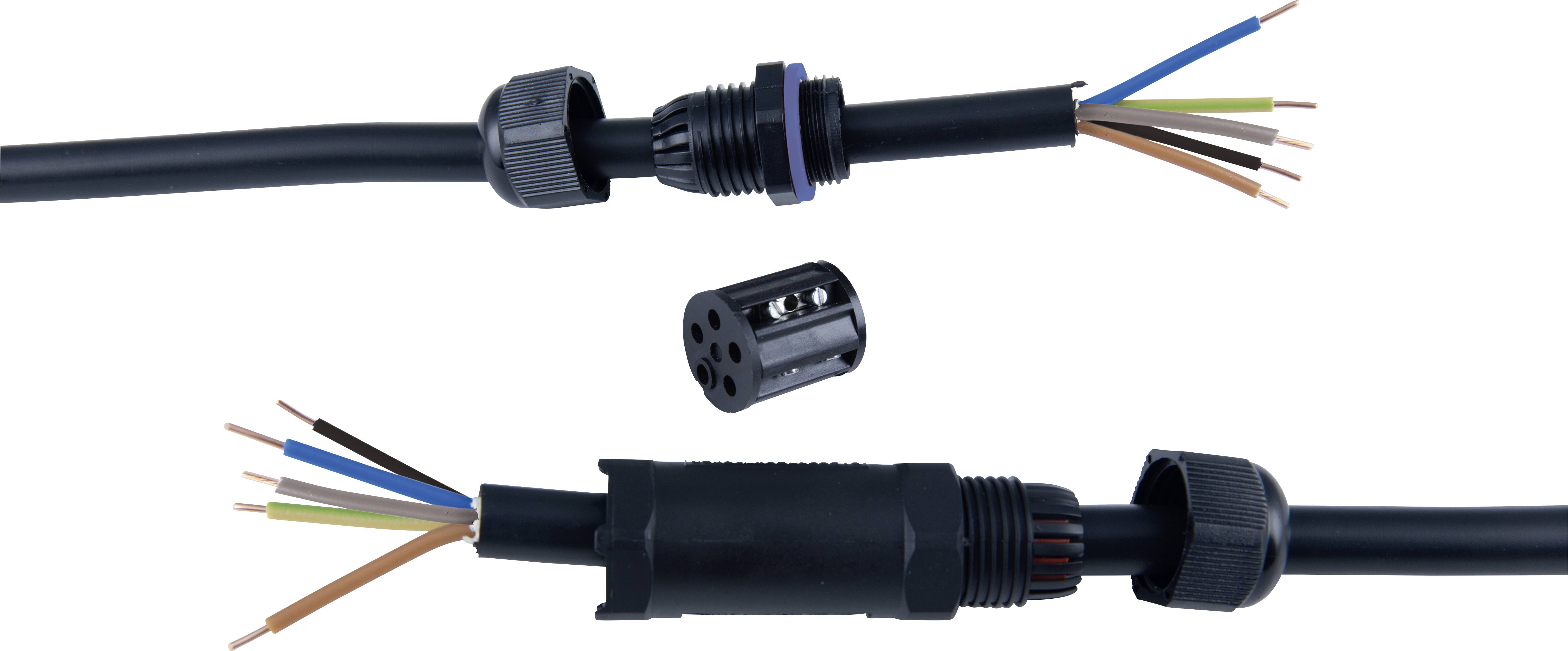 Heitronic 45611 Kabelverbinder mit Schraubklemmen (L x B) 130mm x 32mm 1St.