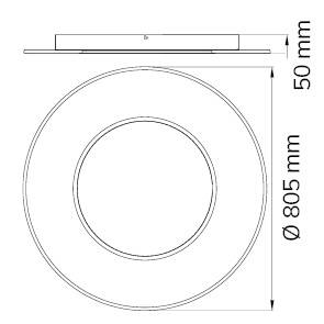 WOFI 9489.02.70.8800 Alek 2flg LED-Deckenleuchte 41 W Silber