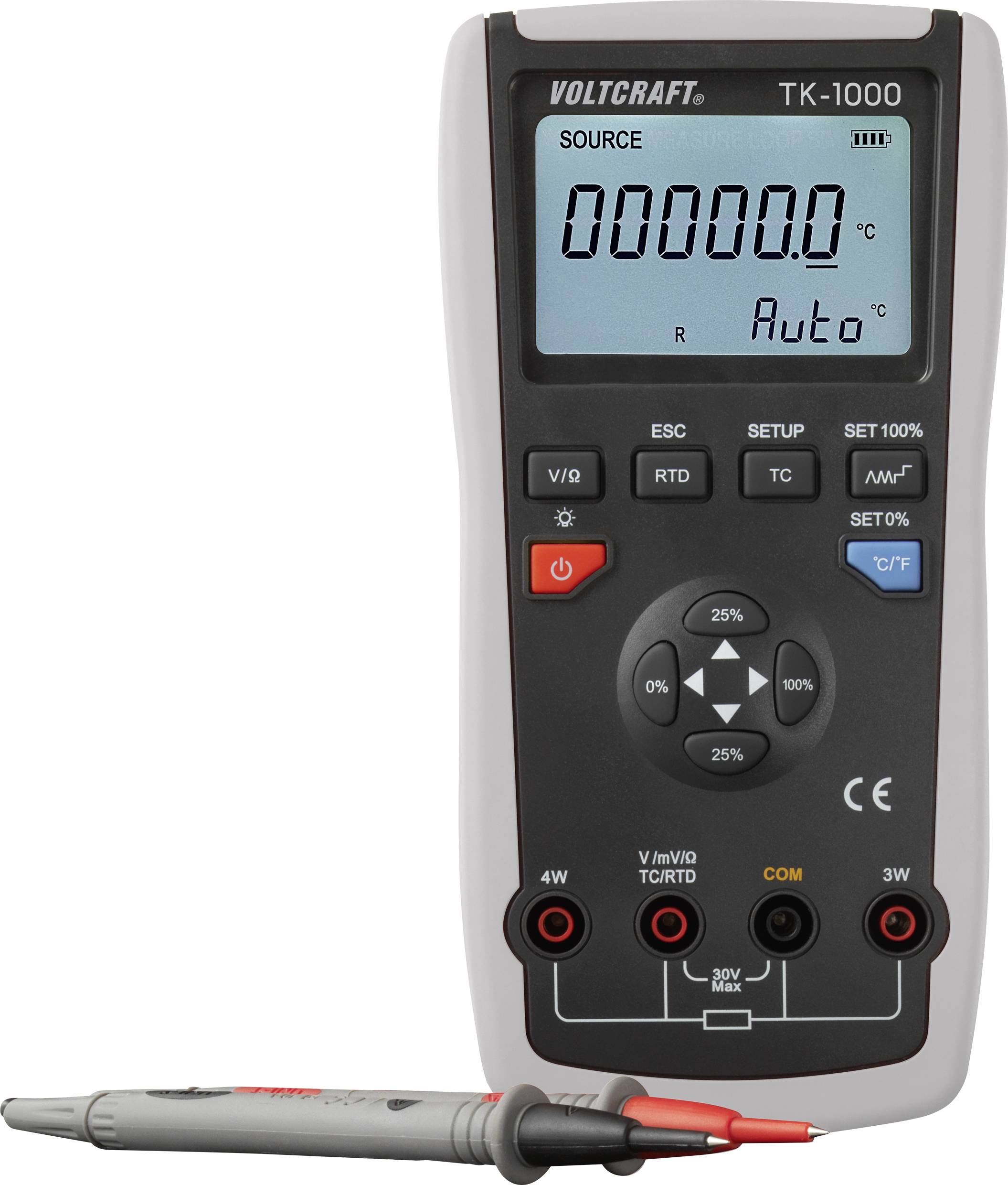VOLTCRAFT TK-1000 Kalibrator kalibriert (ISO) Temperatur, Spannung