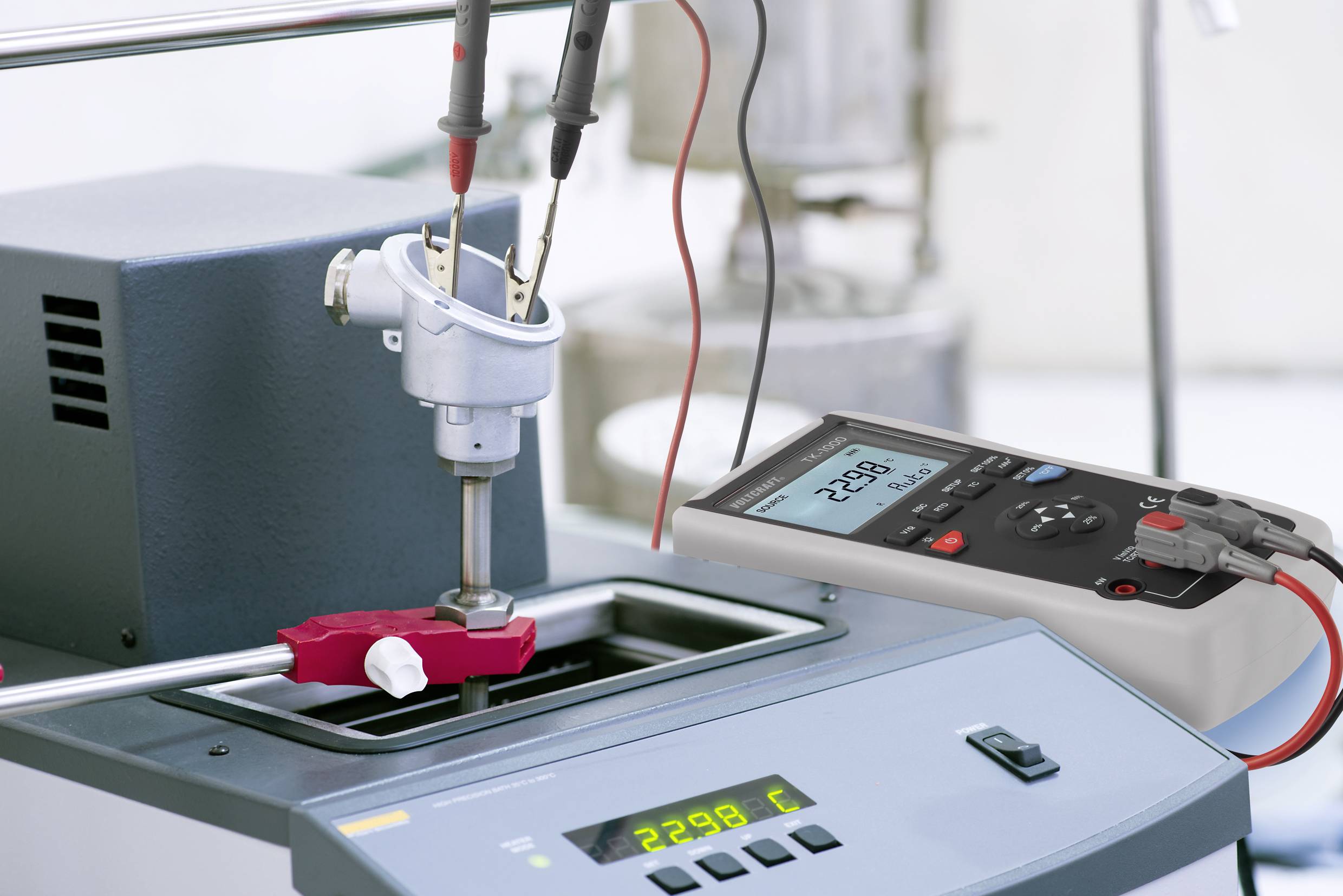 VOLTCRAFT TK-1000 Kalibrator kalibriert (ISO) Temperatur, Spannung