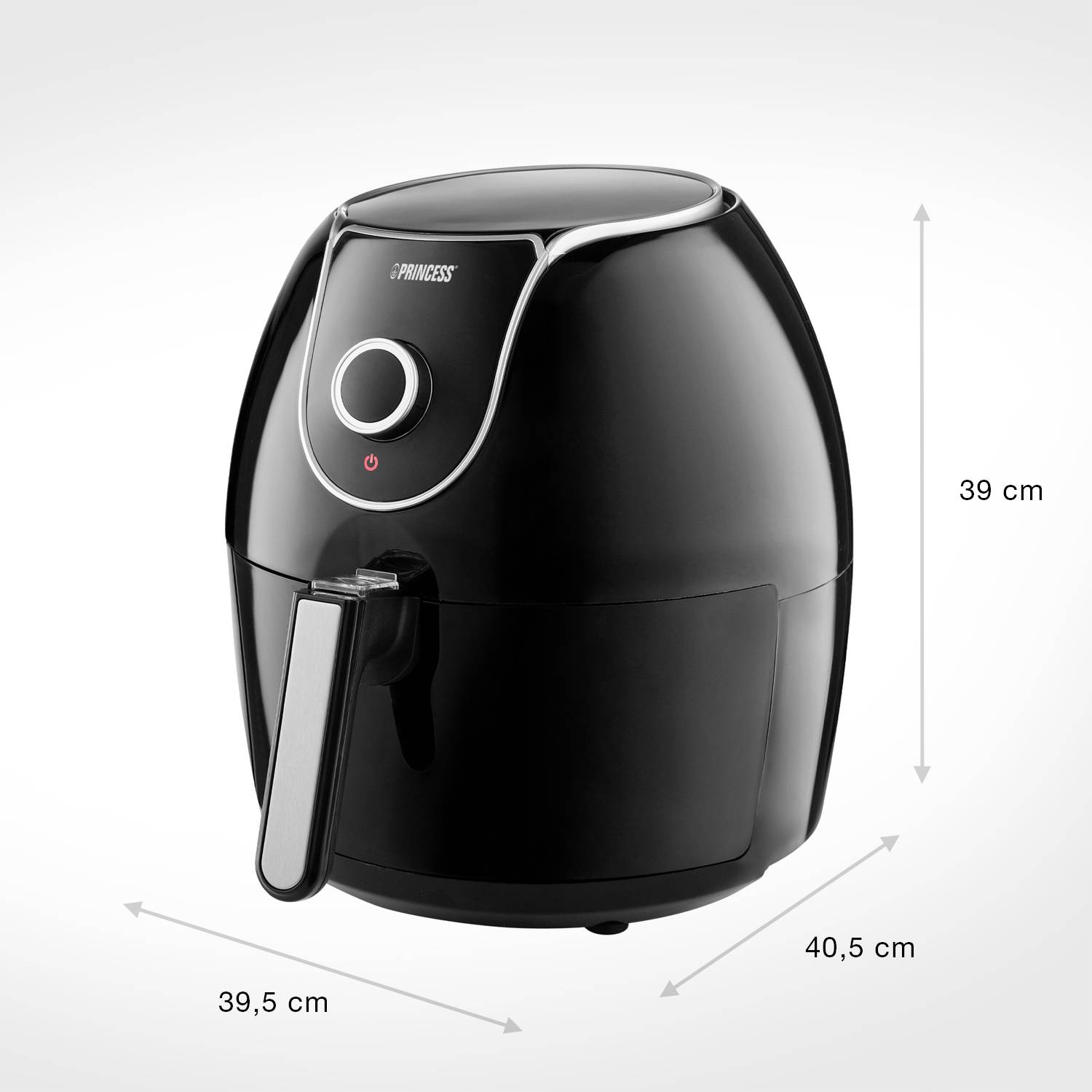 Princess 01.182055.01.001 Heißluft-Fritteuse 5.2 l 1700 W Antihaftbeschichtung, mit Display, Timerfunktion Schwarz