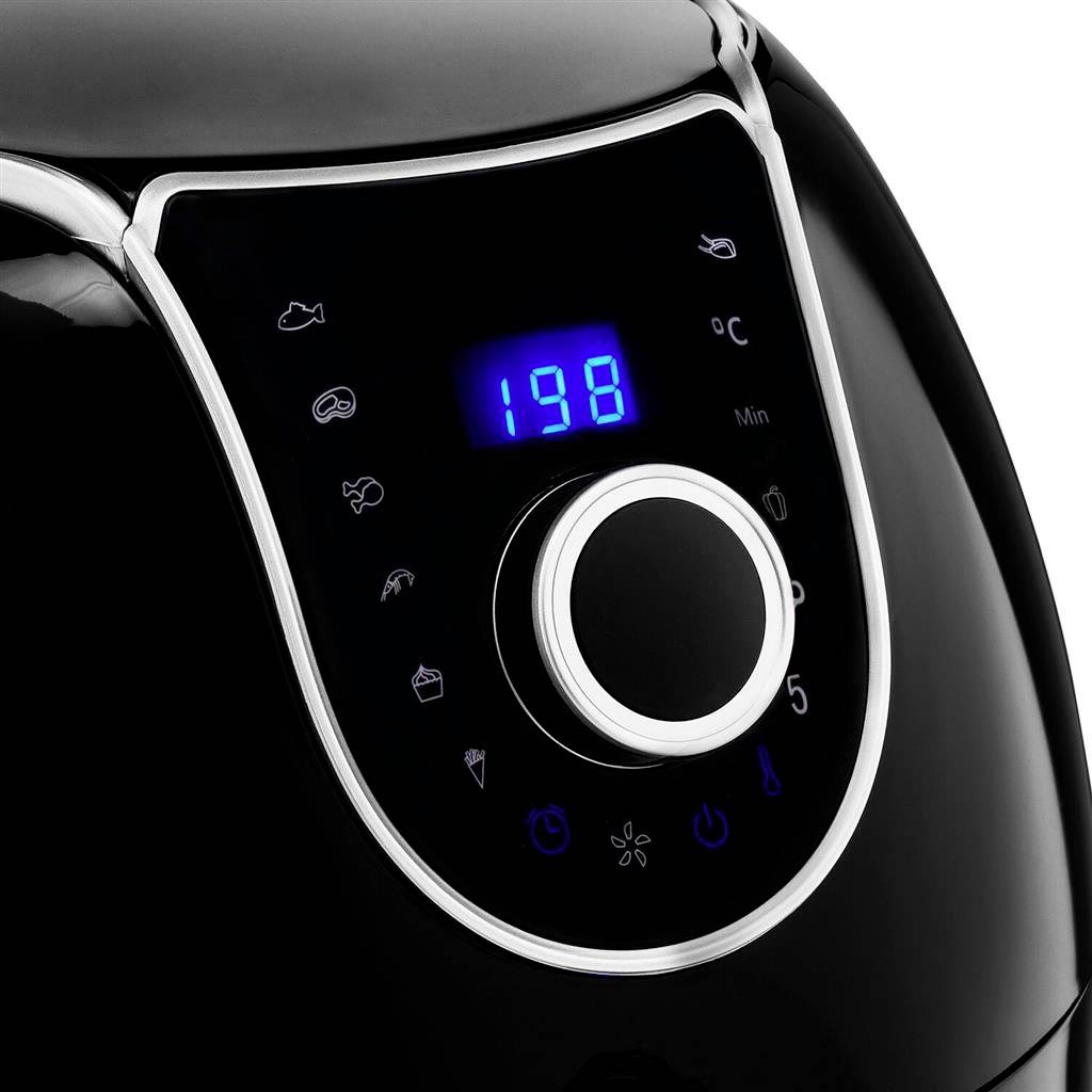 Princess 01.182055.01.001 Heißluft-Fritteuse 5.2 l 1700 W Antihaftbeschichtung, mit Display, Timerfunktion Schwarz