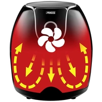 Princess 01.182055.01.001 Heißluft-Fritteuse 5.2l 1700W Antihaftbeschichtung, mit Display, Timerfunktion Schwarz Princess 01.182055.01.001 Heißluft-Fritteuse 5.2l 1700W Antihaftbeschichtung, mit Display, Timerfunktion Schwarz