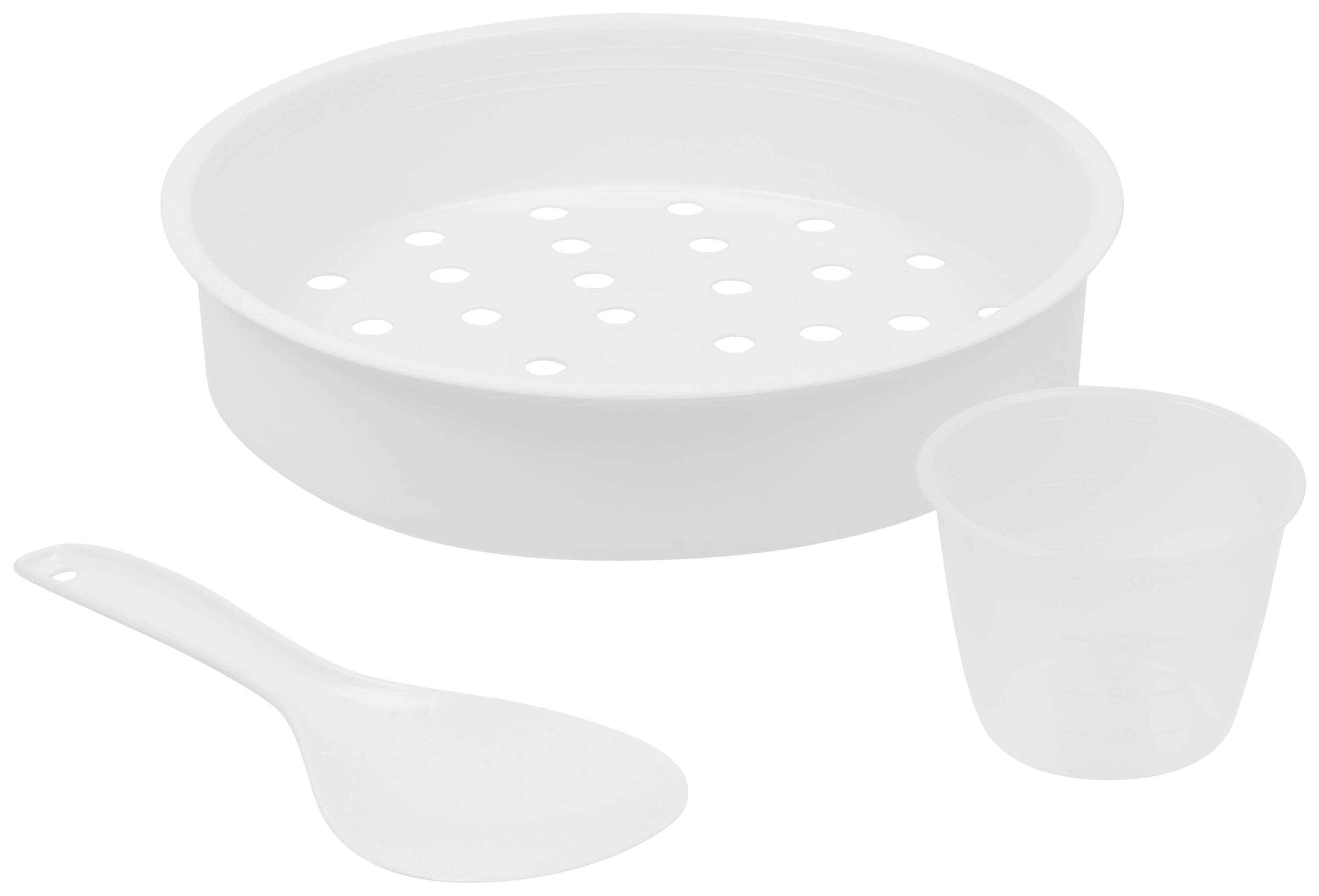 Tristar RK-6138 Dampfgarer mit Display, Reiskochfunktion, Antihaftbeschichtung, mit Messbecher, Tim