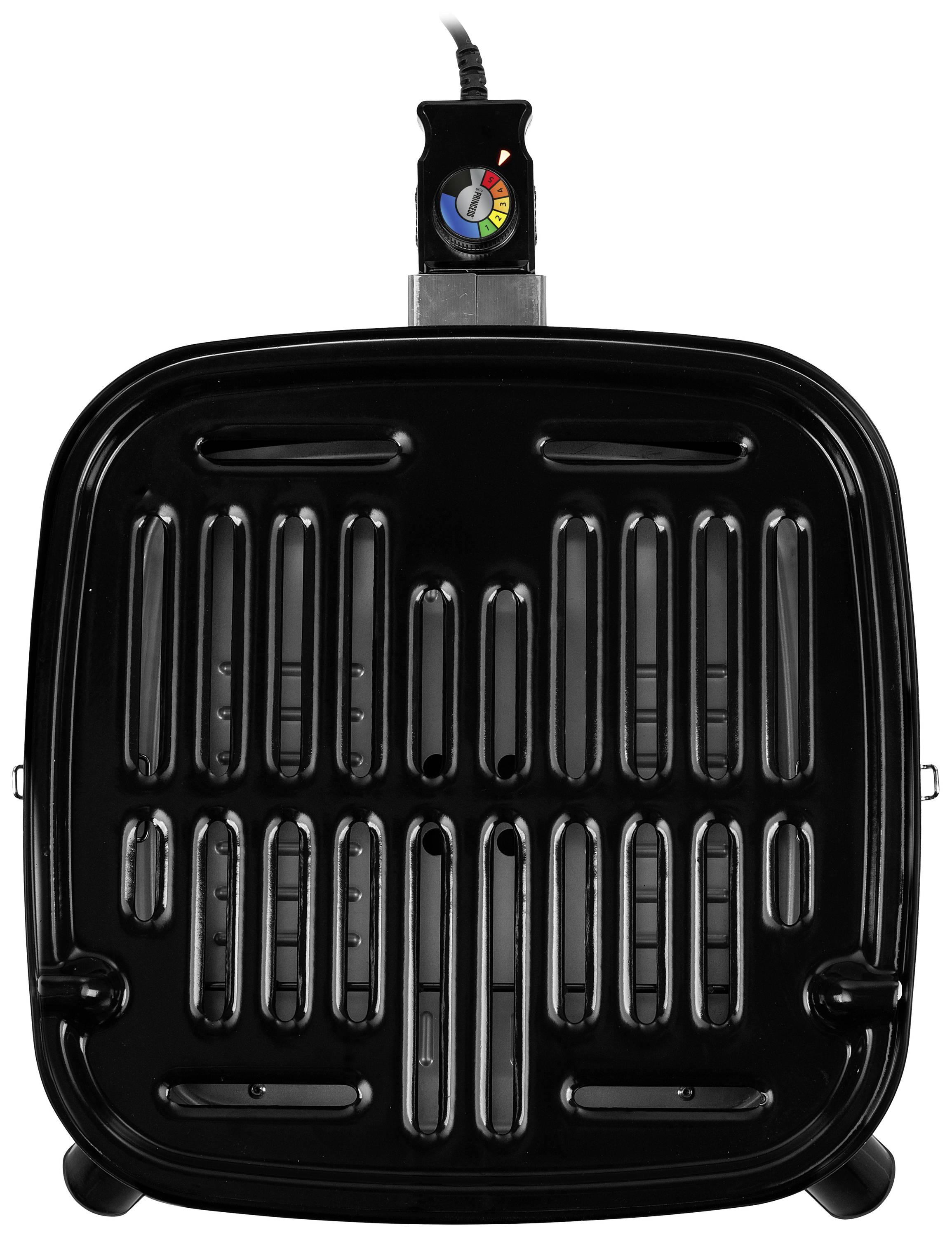 Princess 01.112256.01.001 Elektro, Holzkohle Grill Thermometer im Deckel Schwarz