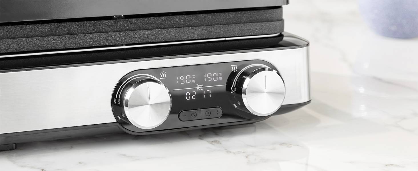 Princess 01.117310.01.001 Elektro Grill Antihaftbeschichtung, Timerfunktion Silber-Schwarz