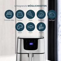 Princess 01.182060.01.001 Heißluft-Fritteuse 5.5l 1700W Antihaftbeschichtung, Timerfunktion, Überhitzungsschutz, mit Display Princess 01.182060.01.001 Heißluft-Fritteuse 5.5l 1700W Antihaftbeschichtung, Timerfunktion, Überhitzungsschutz, mit Display