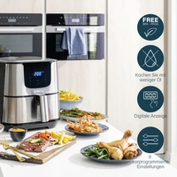 Princess 01.182060.01.001 Heißluft-Fritteuse 5.5l 1700W Antihaftbeschichtung, Timerfunktion, Überhitzungsschutz, mit Display Princess 01.182060.01.001 Heißluft-Fritteuse 5.5l 1700W Antihaftbeschichtung, Timerfunktion, Überhitzungsschutz, mit Display