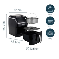 Princess 01.182080.01.001 Fritteuse 6.5l 1700W mit Display, Antihaftbeschichtung, Timerfunktion Schwarz Princess 01.182080.01.001 Fritteuse 6.5l 1700W mit Display, Antihaftbeschichtung, Timerfunktion Schwarz