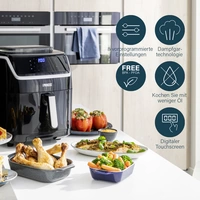 Princess 01.182080.01.001 Fritteuse 6.5l 1700W mit Display, Antihaftbeschichtung, Timerfunktion Schwarz Princess 01.182080.01.001 Fritteuse 6.5l 1700W mit Display, Antihaftbeschichtung, Timerfunktion Schwarz