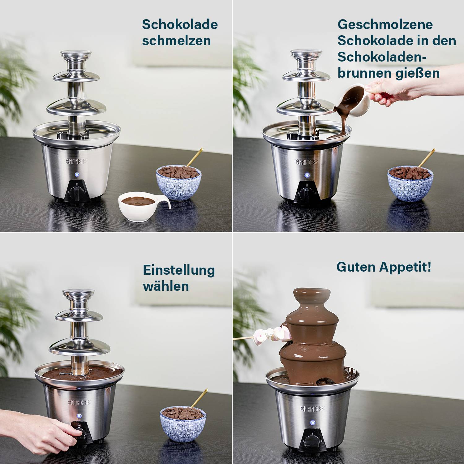 Princess 01.292998.01.001 01.292998.01.001 Schokoladenbrunnen Edelstahl