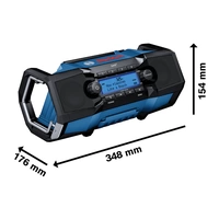 Bosch Professional GPB 18V-2 SC DAB+ Baustellenradio DAB+, UKW Bluetooth®, AUX spritzwassergeschützt Bosch Professional GPB 18V-2 SC DAB+ Baustellenradio DAB+, UKW Bluetooth®, AUX spritzwassergeschützt