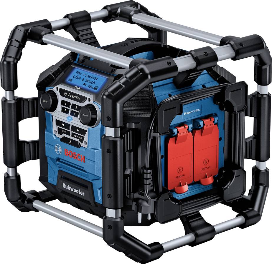 Bosch Professional GPB 18V-5 SC DAB+ Baustellenradio DAB+, UKW Bluetooth®, AUX spritzwassergeschützt