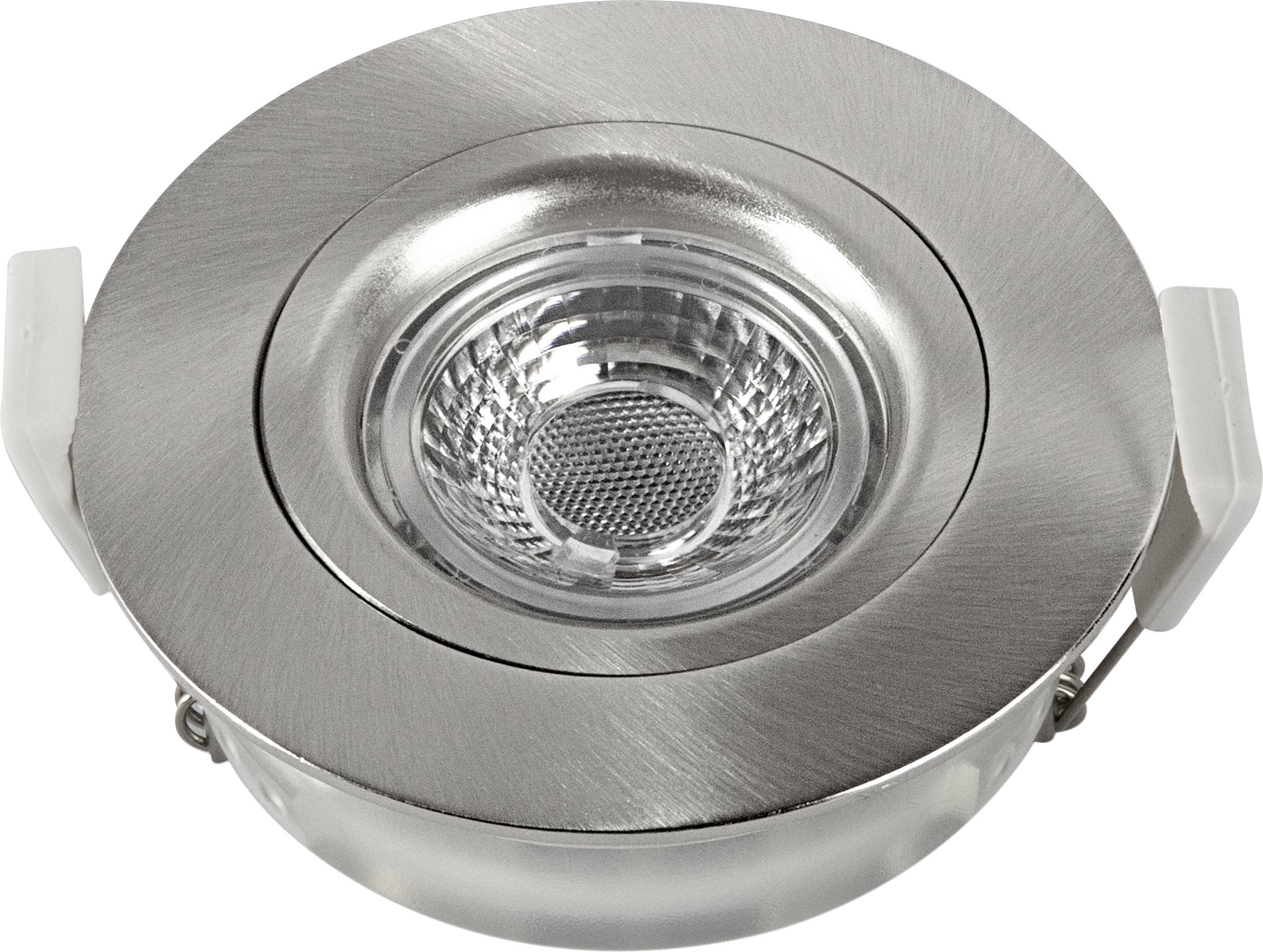 Heitronic 500954 DL6809 LED-Einbauleuchte LED LED fest eingebaut 7W Nickel