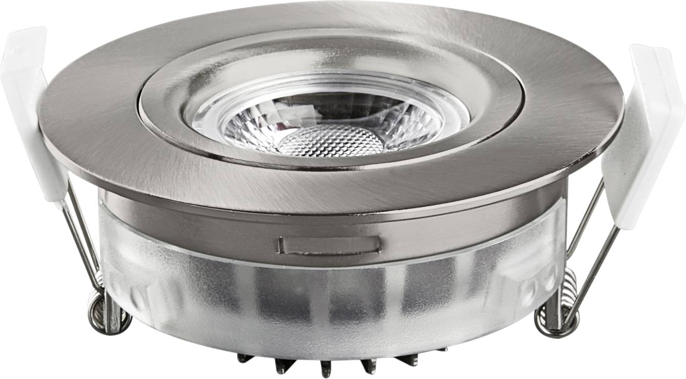 Heitronic 500954 DL6809 LED-Einbauleuchte LED LED fest eingebaut 7W Nickel