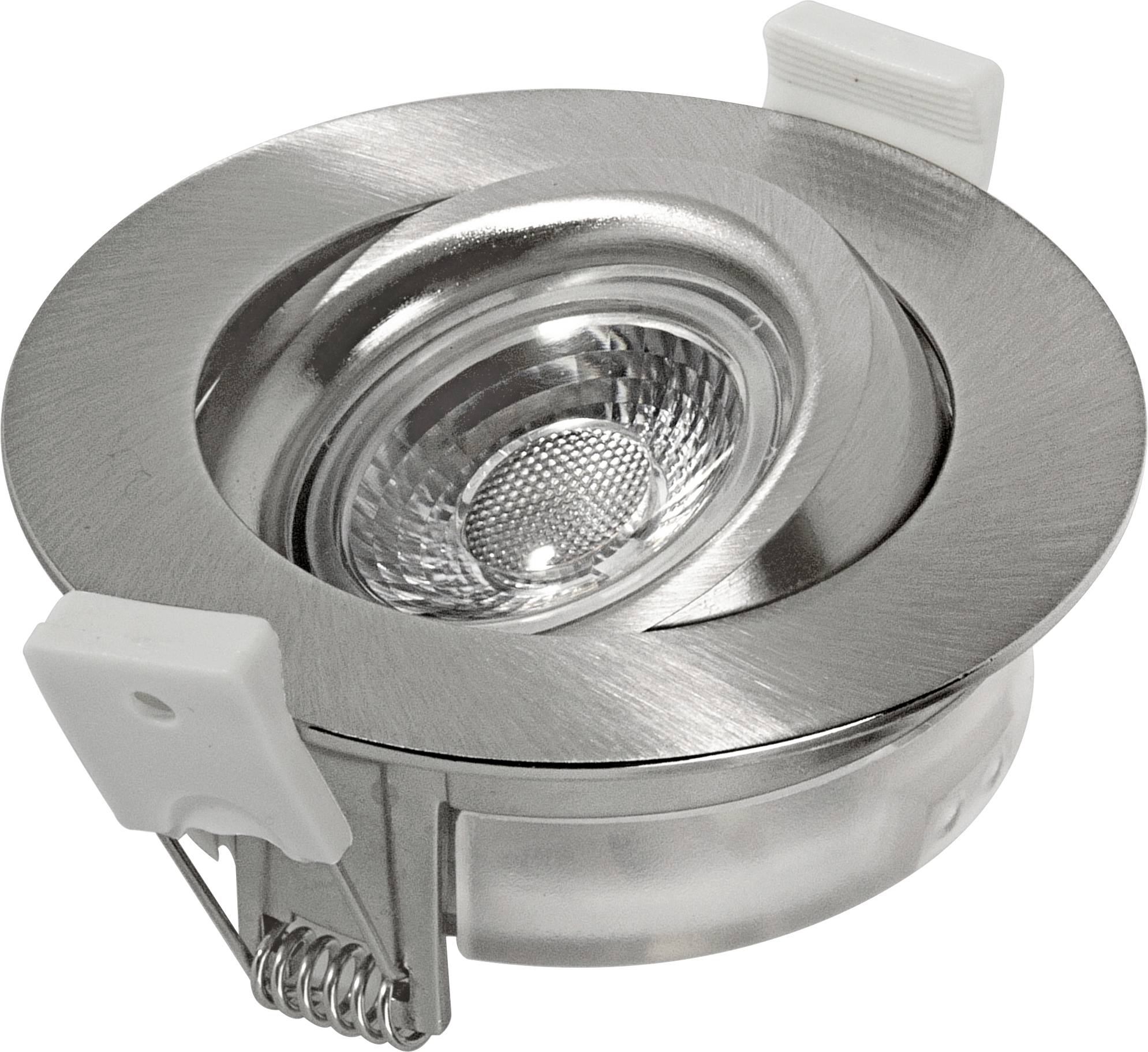 Heitronic 500954 DL6809 LED-Einbauleuchte LED LED fest eingebaut 7W Nickel