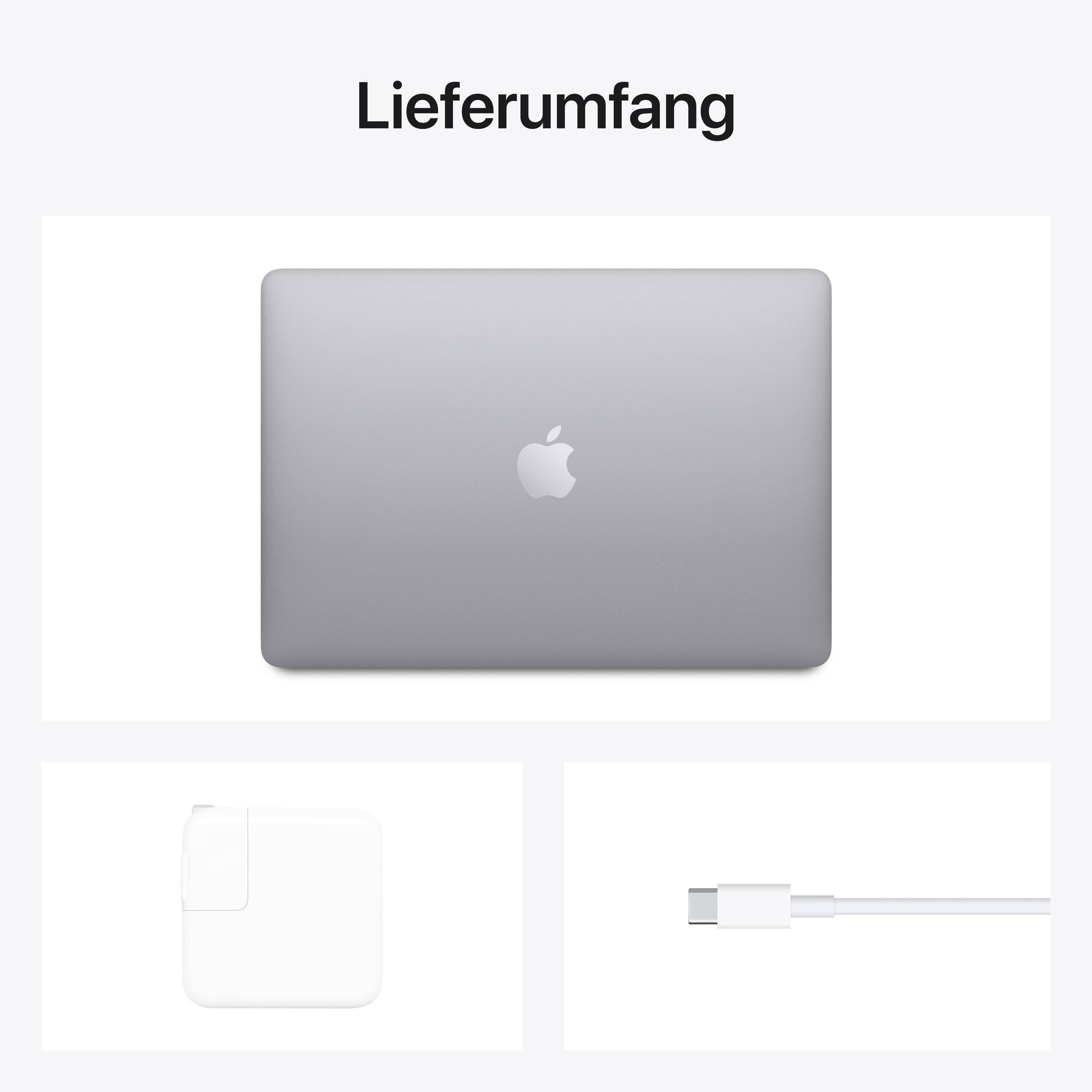 Apple MacBook Air 13 (M1, 2020) 33.8 cm (13.3 Zoll) CTO 16 GB RAM 1 TB SSD 8-Core CPU 7-Core GPU Spacegrau Z124_5005_DE_CTO