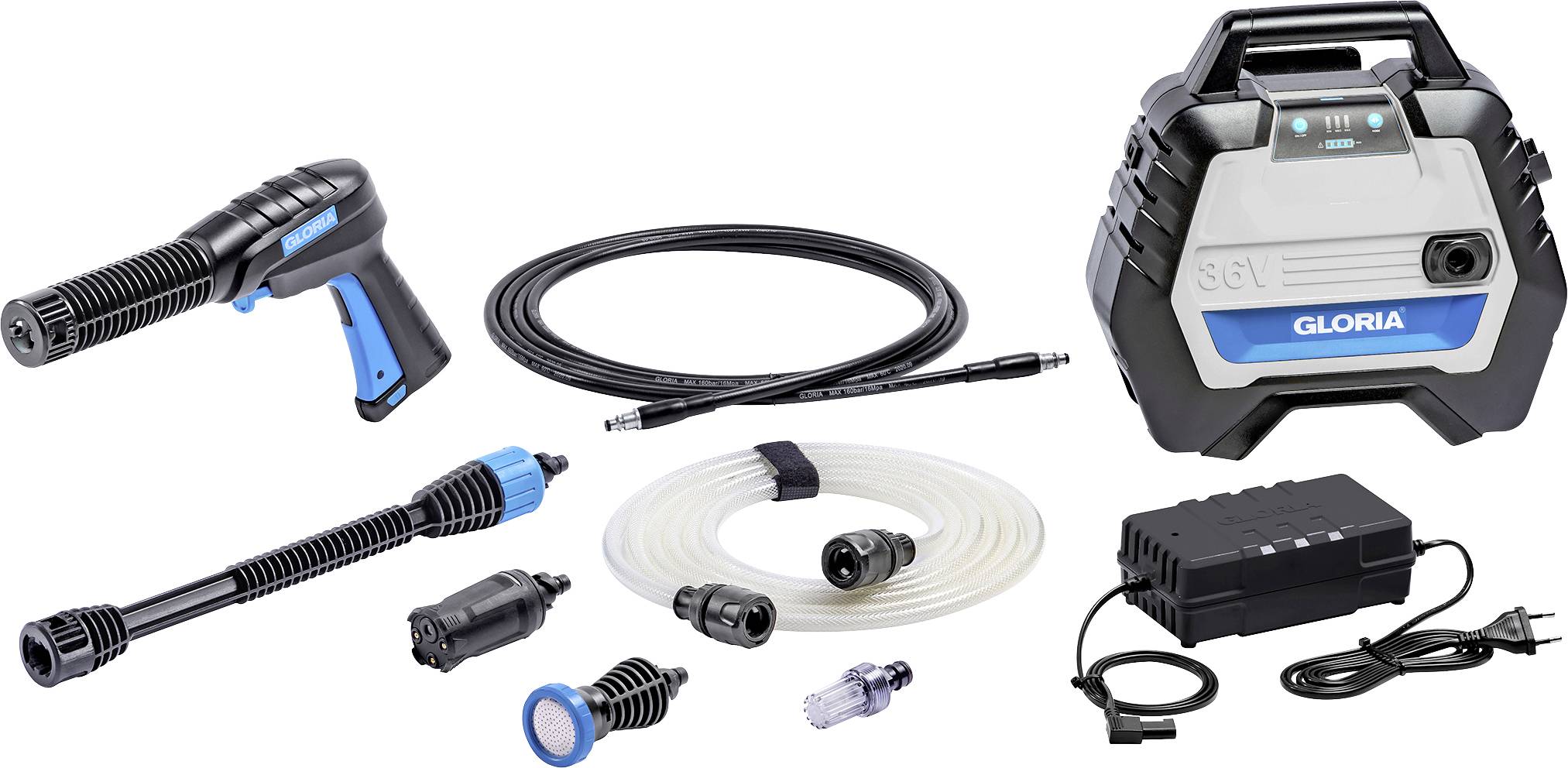 Gloria Haus und Garten MultiJet 36V Hochdruckreiniger 50 bar Kaltwasser