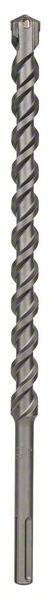 SDS-Bohrer mit spiralförmigem Schaft, geeignet für Betonarbeiten, in Nahaufnahme.