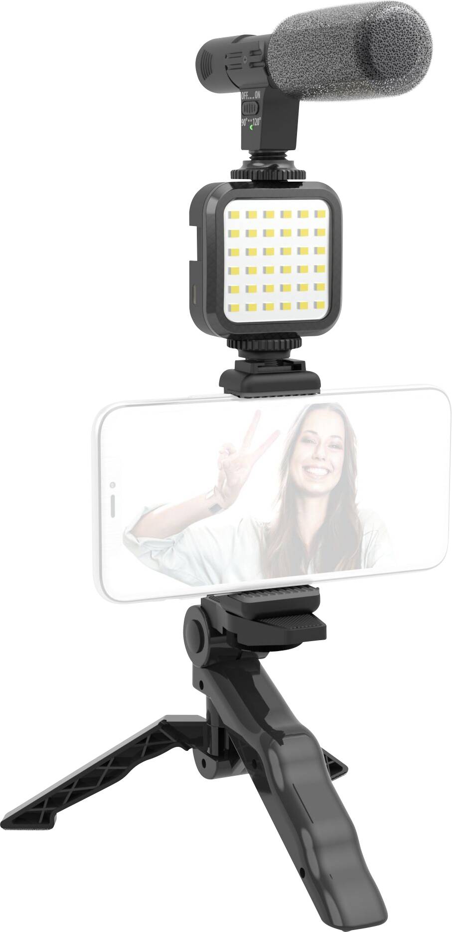 DigiPower Vlogging Kit 4-teilig LED Smartphone Licht