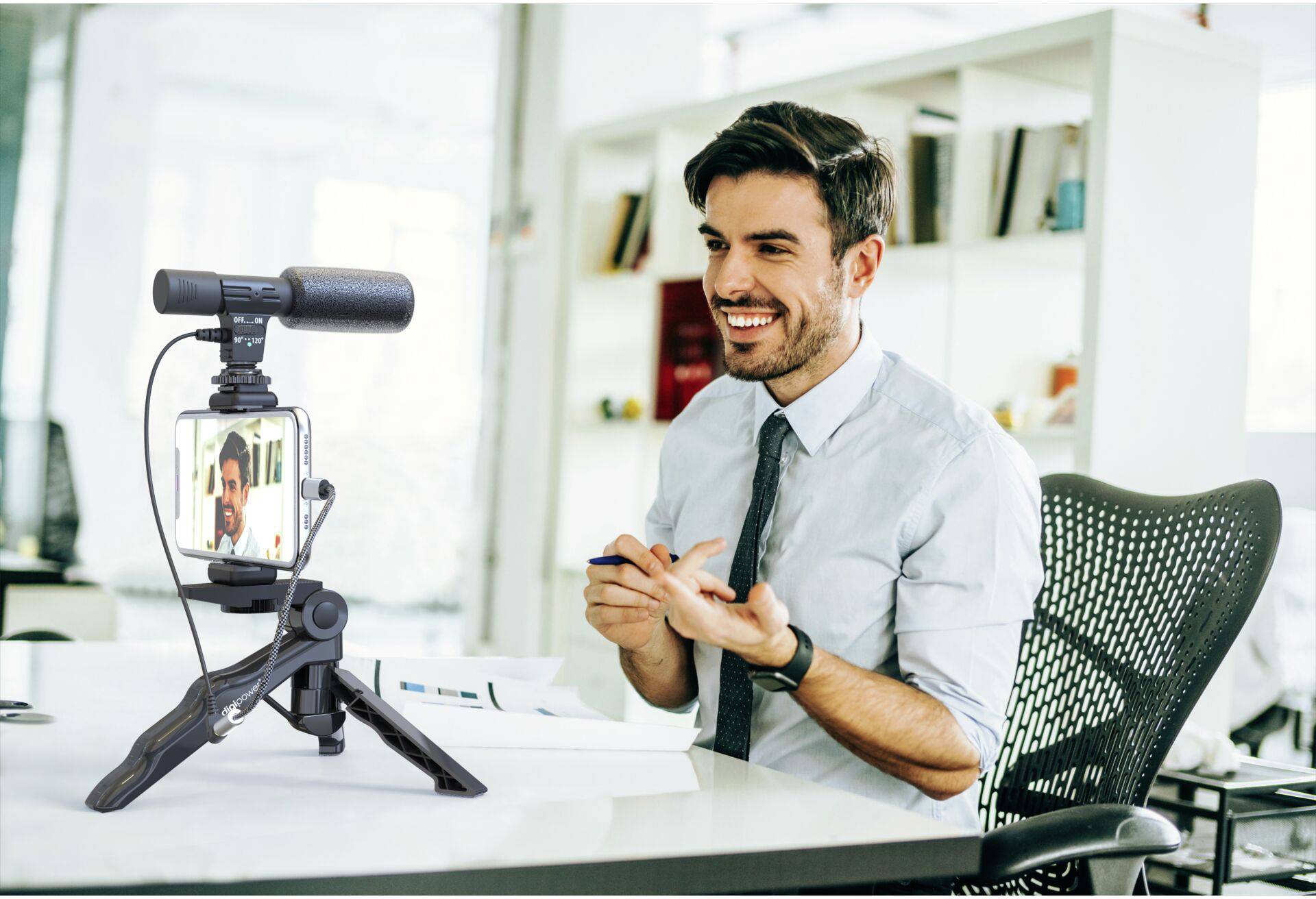 DigiPower Vlogging Kit 4-teilig LED Smartphone Licht